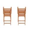 Lot de 2 fauteuils de jardin pliants en Acacia FSC - 57 x 52 x 90 cm