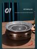 Korean Smokeless Charcoal Grill: Round Table Metal Iron BBQ & Tea Brewing Stove for Outdoors