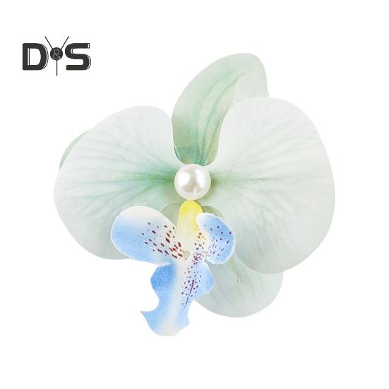 Künstliche Mottenorchideen Haarspange Böhmen Hawaiian Faux Pearl Simulierte Blume Entenschnabelklemme Haarnadel Haarspange Frauen Haarschmuck Kopfbedeckung