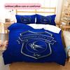 Cardiff City FC Pattern Bedding Quilt Set  Home Decoration  Gift (1 * Duvet Cover + 2 * Pillowcase  Without Core)