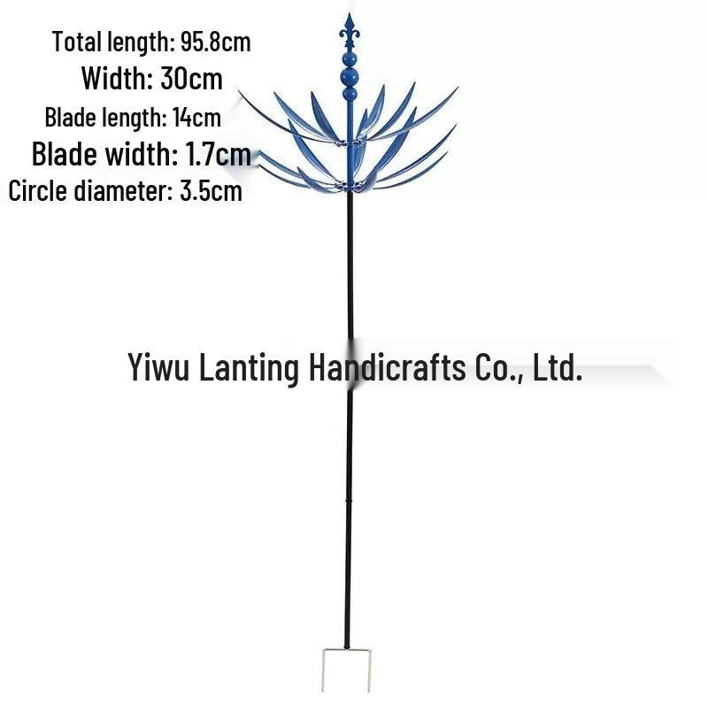 Metall Outdoor Kinetischer Windmühlen-Spinner: Künstlerische handgefertigte Gartendekoration aus Eisen