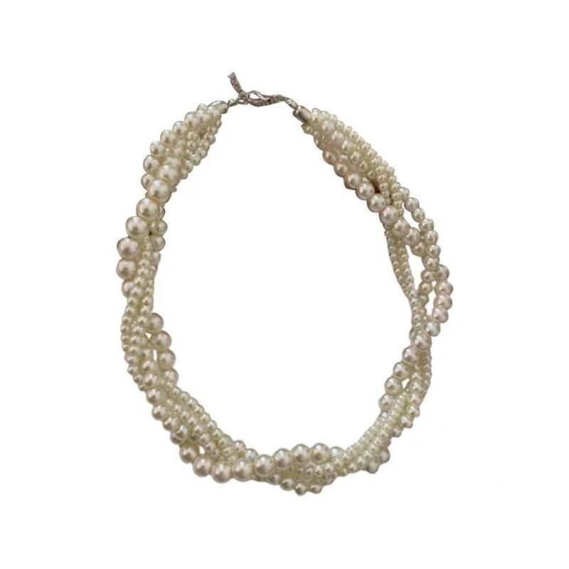 Multi Layer Baroque Pearls Necklace Adjustable Length Natural Freshwater Pearls Jewelry For Women 1