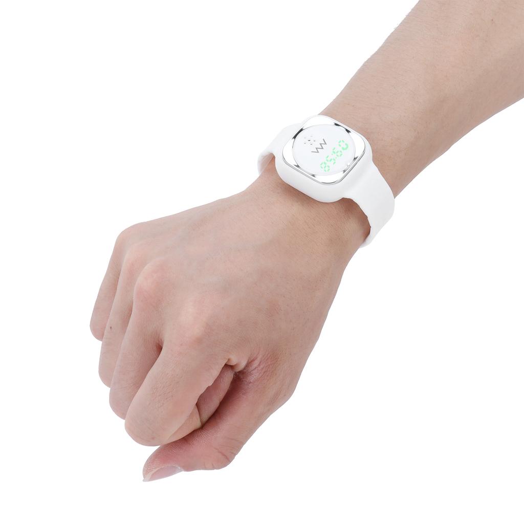 Ultrasonic Mosquito Repellent Bracelet with Time Display Anti Mosquito Wristband for Outdoor(Black )