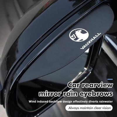 2Pcs Car Rearview Mirror Rain Protector Waterproof Rain Eyebrow For Vauxhall Corsa VXR Crossland Combo Life Astra Mokka