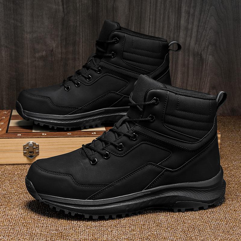 Autumn and Winter Large Size High-top Outdoor Sports Foreign Trade Mountaineering Shoes Travel Xiyin Velvet Hiking Shoes Men