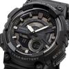 [Casio] Casio World Time Analog-Digital Quartz Watch AEQ-110W-1BV Men's Black Reverse LCD Black