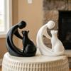 3D Printing Hugging Cat Sculpture Minimalist Abstract Cat Figurine  Living Room