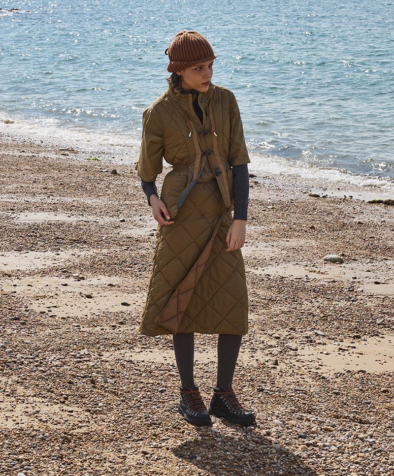 Nuke Jupiter Aero Snap Padding Wrap Skirt_Women [Beige]