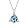 12 Birthstone Knot Necklace Colorful Crystal Trinity Knot Triquetra Pendant For Women Irish Jewelry