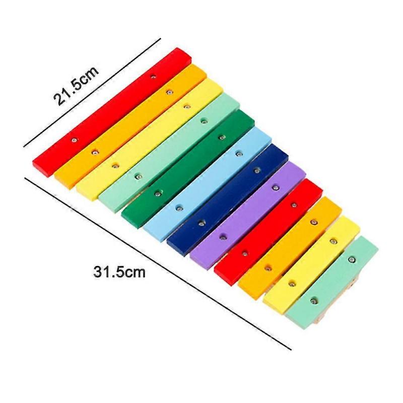 Toy Xylophone For Children With 12 Tones Beautiful Carillon Early Childhood Education Puzzle Music Hand Knock On Piano Toy