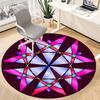 1pc Stained Glass Office Round Rug, Non-slip, Soft and Durable Office Rug for Interior Decoration, Perfect for Office,Decoration yy260204036