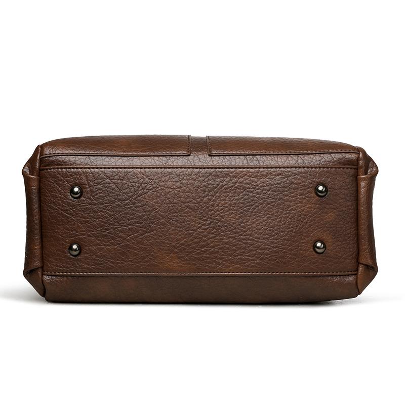 Bolsa Tote Grande Capacidade PU Feminina Multicompartimentos para o Dia a Dia Ombro Transversal