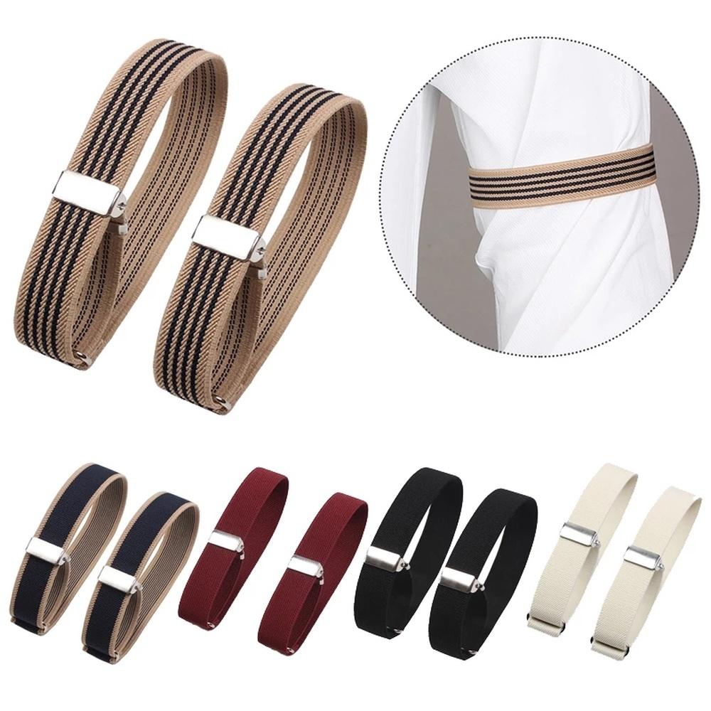 1 paio di bracciali elastici per camicie, maniche da donna, uomo, moda, bracciali regolabili, fasce per accessori di abbigliamento per matrimoni