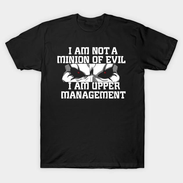 Men Black Print T-shirt Upper Management Evil No-Cut Transfer Paper Print Cotton Tshirt 3XL чёрный