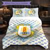Uruguay Football Pattern 3 Pieces Bedding Set Soft Microfiber Duvet Cover with Pillow Cases for Bedroom