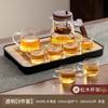 Glass Infuser Teapot With One-Press Filter Heat-Resistant Borosilicate Tea Maker Loose Leaf 600ml/900ml Minimalist Design