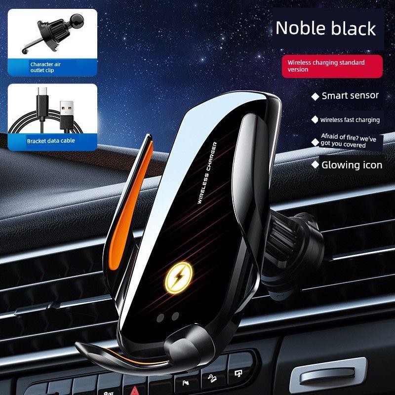 

German and Japanese Imported Technology Cross-Border New Model A1 Car Mount Air Vent Navigation Car Phone Holder Rotating T1-New Style-Wireless Charging [Black]