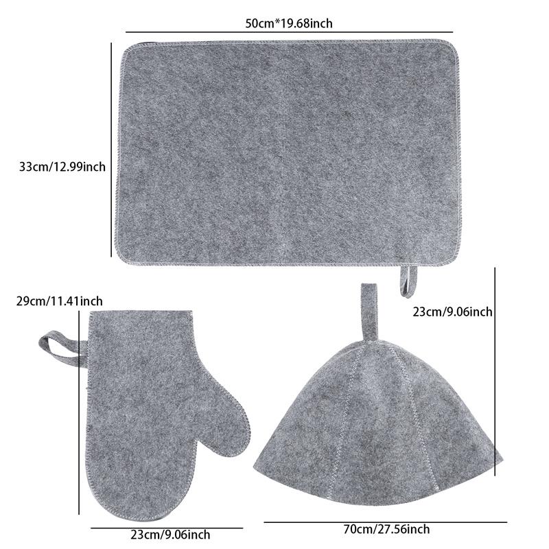 Klobouk do sauny proti teplu Zahuštěná vlněná plsť sprchová čepice Vlasy Turban Rychlé sušení ručníkem Klobouky do sauny Koupelnové doplňky