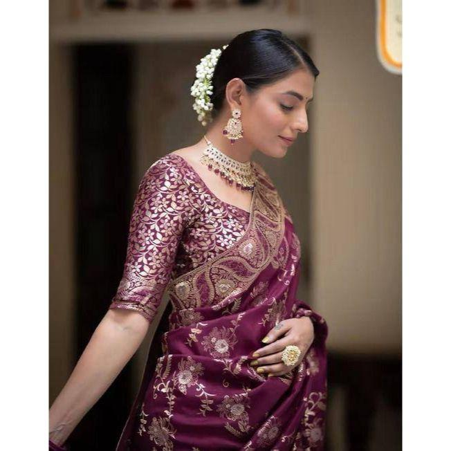 Siste nye collation disigner saree for kvinner, ,bluse (Må sys etter størrelse og passform)