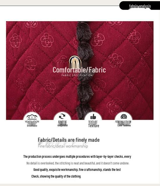 2025 Warm Cotton Padded Jacket for Mothers & Elderly Women, Autumn/Winter Plus Velvet Coat