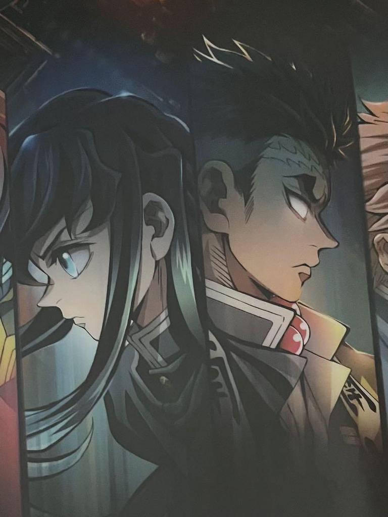 [USED] Demon Slayer: Kimetsu No Yaiba Teaser Key Visual Mugenjo Arc Poster Bonus Giyuu Shinobu Saneya