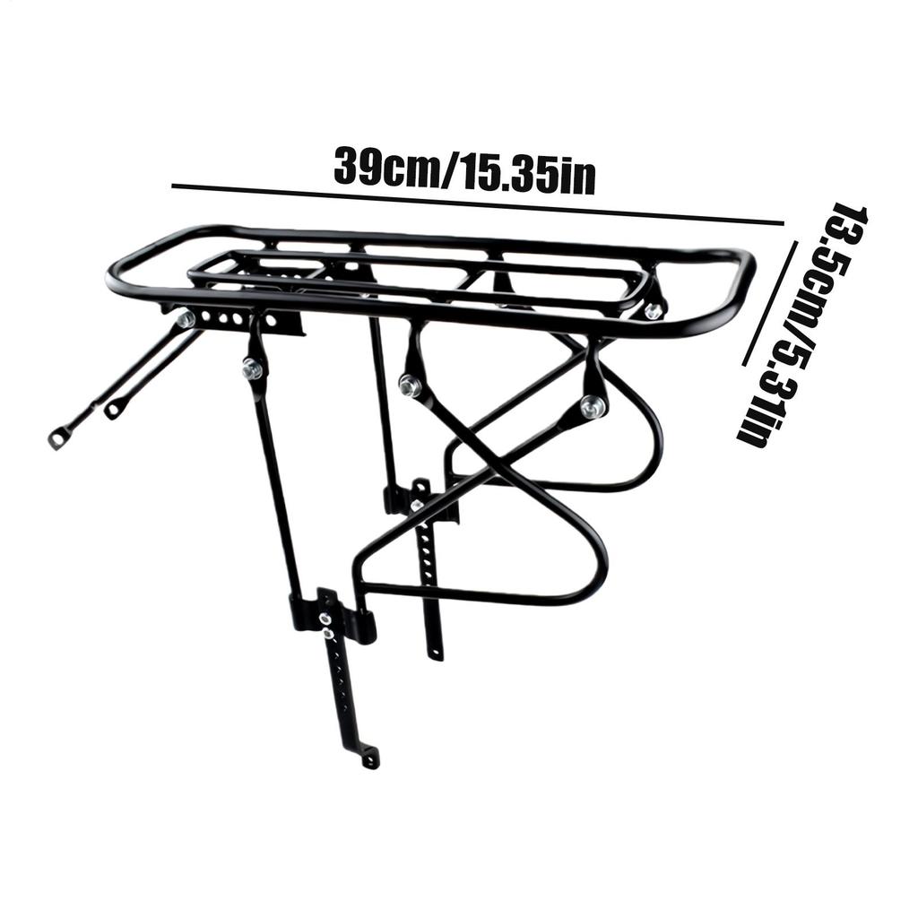Bike Rear Rack 200kg large Capacity Heavy Duty Holder Adjustable Steel Bike Cargo Rack For Cycling Road Commuting Work Delivery
