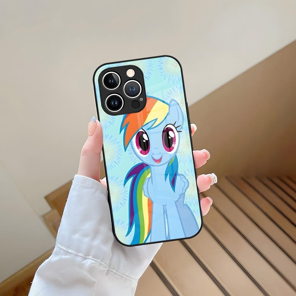 Rainbow Dash Phone Case Tempered Glass For iPhone 13 15 14 12 11 Pro Max Plus Mini X XR XS 8 7 6s SE2020 Coque