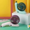 1pc Creative Portable Mini Fan Silent Strong Wind Foldable Cartoon Snail Desktop Office Handheld Cooling Fan