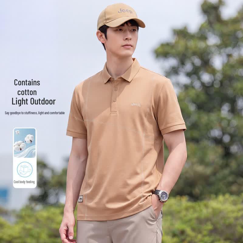 JEEP Men s Comfortable Breathable Cotton-Blend Polo Shirt 2XL