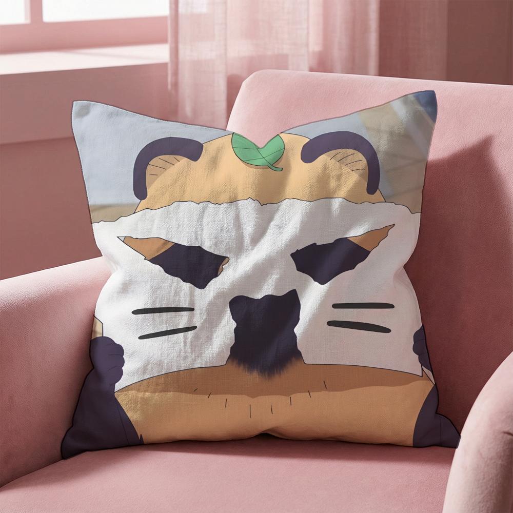 with you and the rain tanuki Cushion Cover Multi-Scene Pillow Cover for Home & Car - Reversible, Soft & Durable for Daily Use