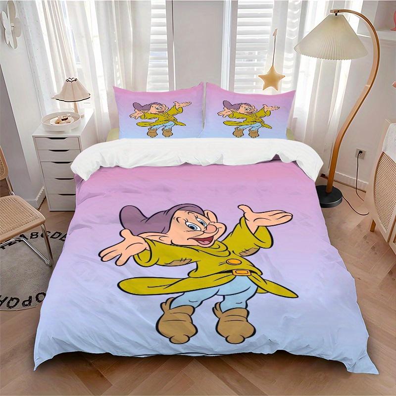 3pcs Happy Dopey Dwarf Print Cover Set Ultra Soft, Breathable, and Comfortable Bedding with Stylish Design for Bedroom and Guest Room Decor 1 Cov