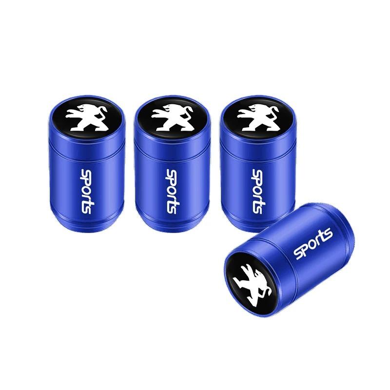 4Pcs Alloy Car Tire Valve Caps For Peugeot 208 2008 308 3008 408 4008 508 5008 RCZ Auto Wheel Tyre Air Valve Caps AccessoriesSet