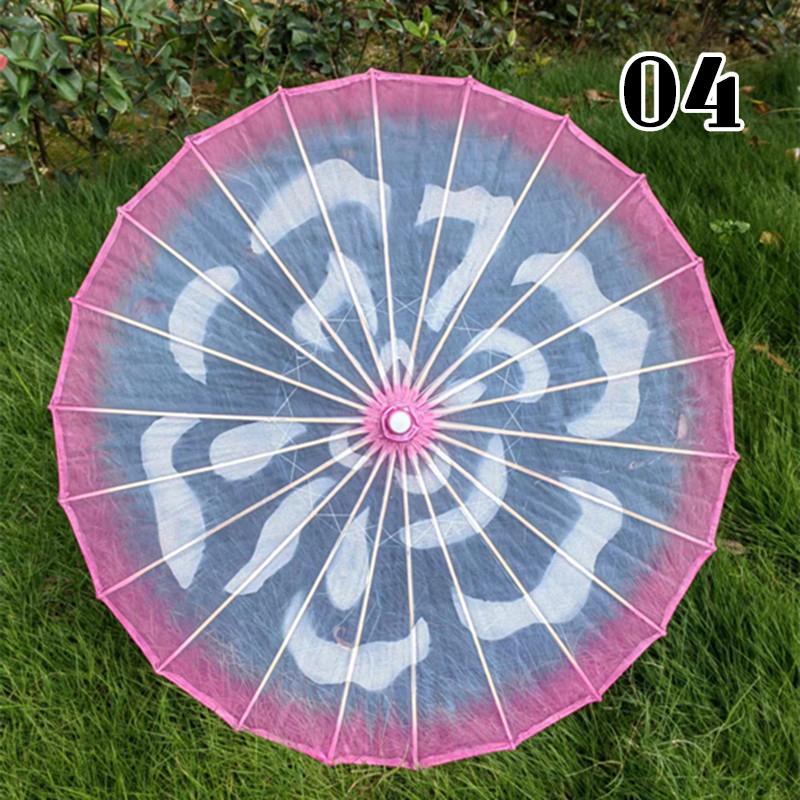 Dai Dance Stage Performance Umbrella Chinese Style Classical Dance Umbrella Jasmine Flower Pattern Hanfu Qipao Show Props Craft