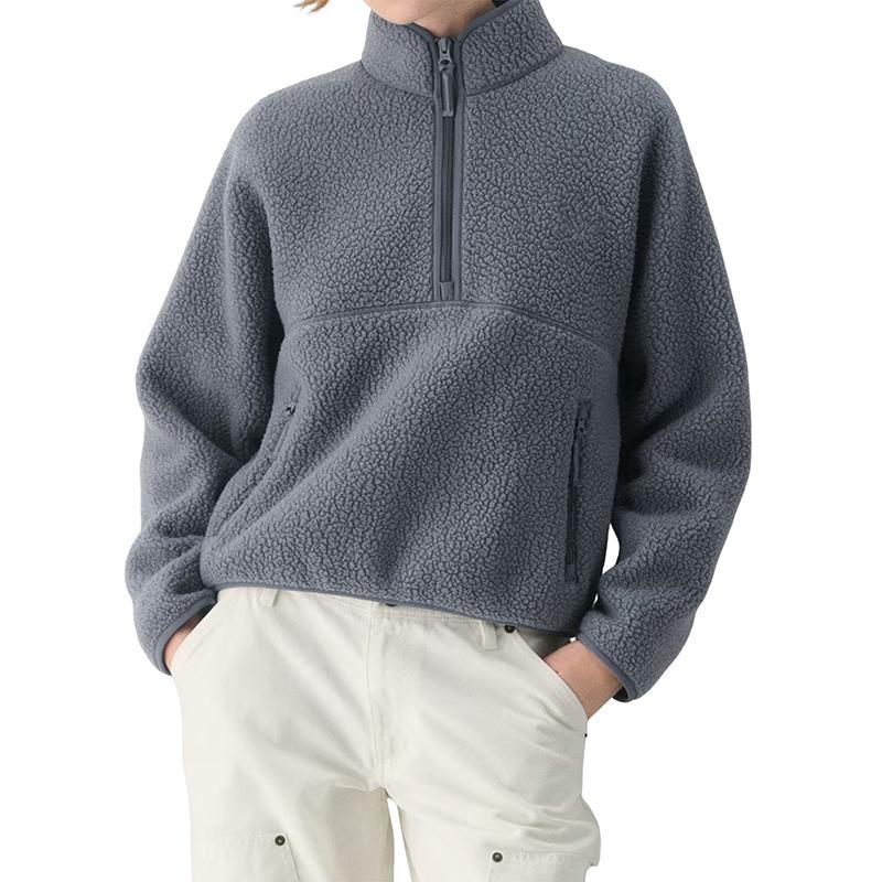 Women's Velvet Fluffy Hoodie: European American Autumn/Winter Style, Solid Color, Fashionable, Versatile Casual Top