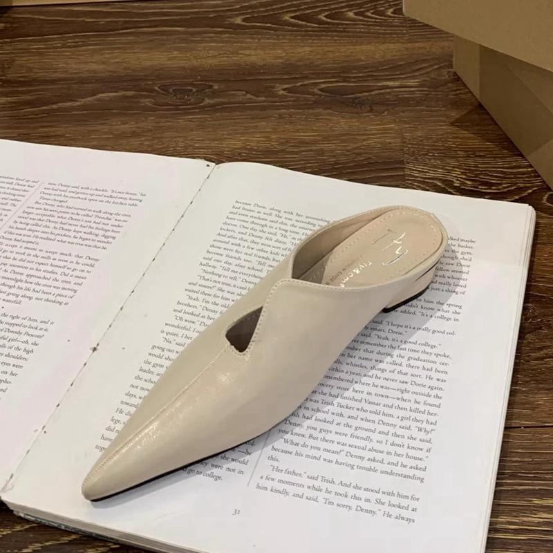 Fashion SUOJIALUN 2025 Spring New Brand Women Slipper Fashion Pointed Toe Slip On Ladies Elegant Mules Shoes Square Low Heel Dress Sanda
