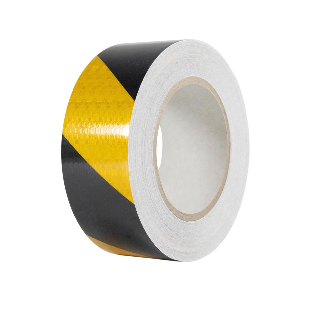 HFS(R) Reflective Tape Seal Sheet Visible 5cm Wide X 25m Black/Yellow