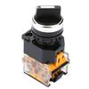 22mm Round Rotary Selector Switch 2 Positions NC + NO Self Locking