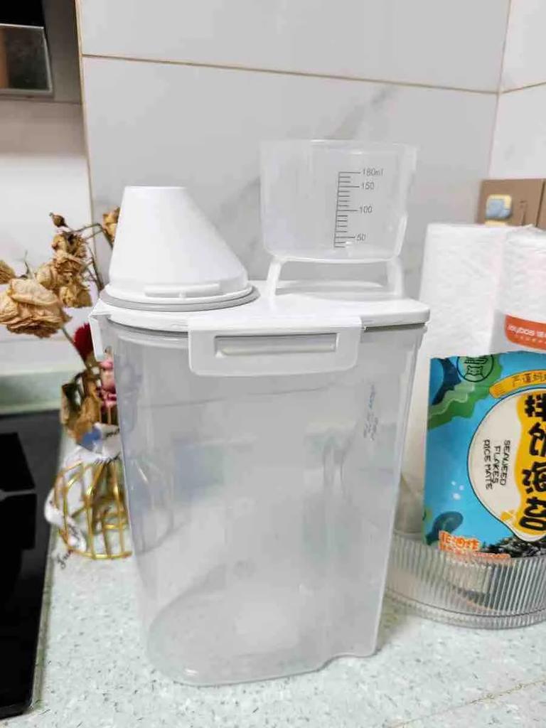 Portable Airtight Storage Jar for Laundry - Washing Powder & Liquid Dispenser with Measuring Cup Efficient Laundry Organizer