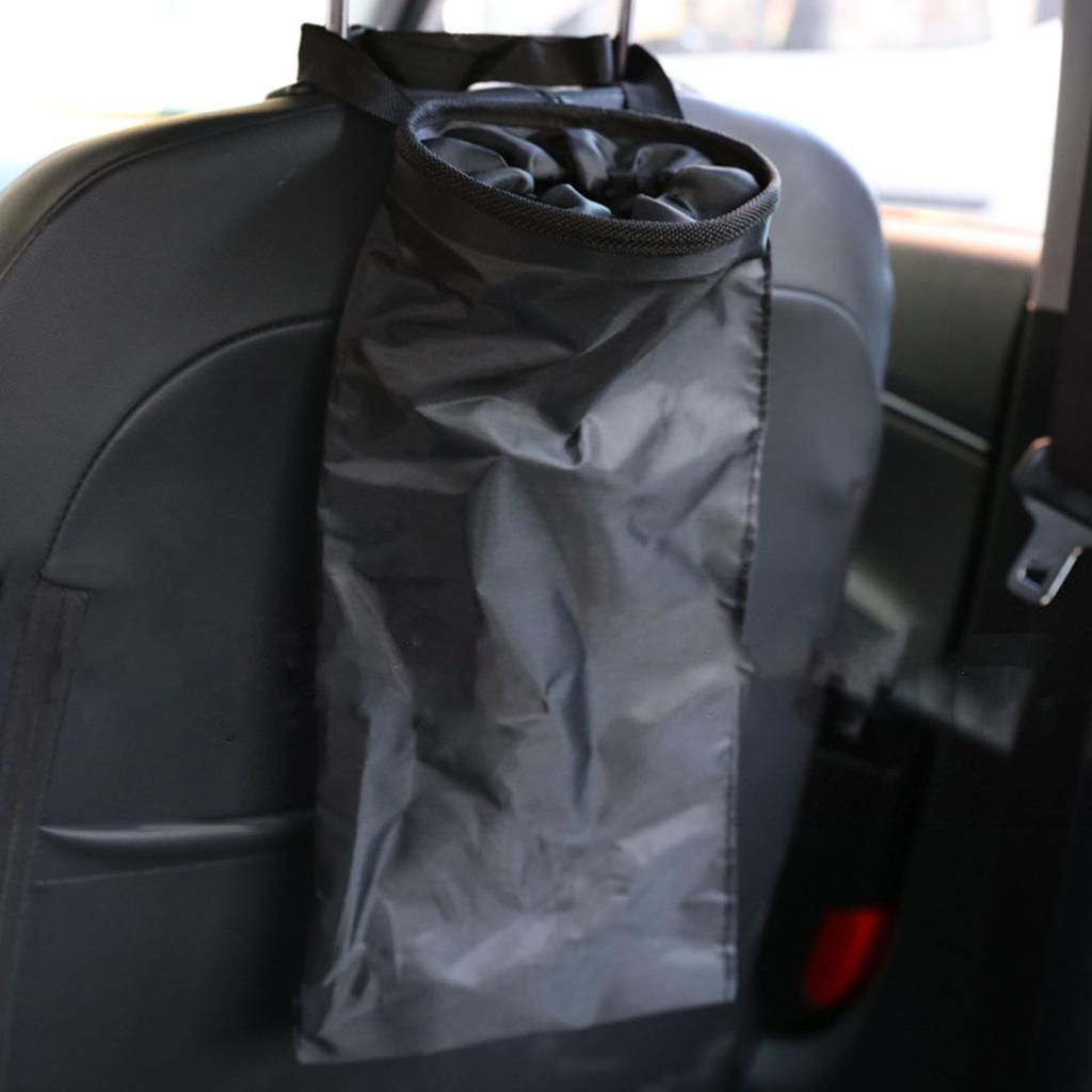 Portable Car Seat Back Garbage Bin Bag Auto Trash Dust Holder Case Hang Litter Box Oxford Cloth Wastebasket Container Storage