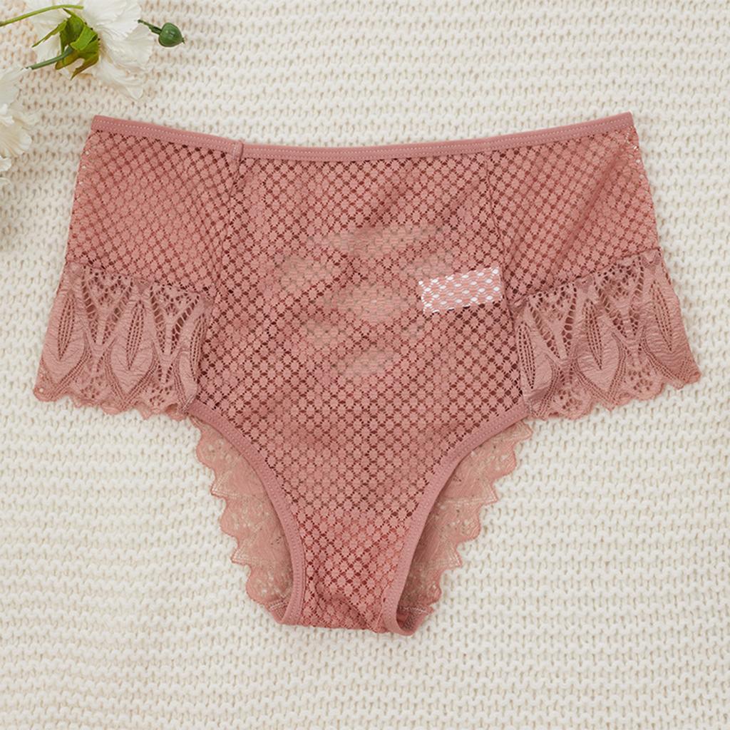 Ladies' Sexy Lace Cross Hollow Waist Underwear In Plus Size
