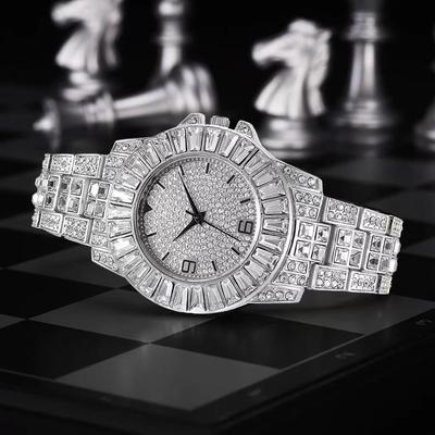 Women's Quartz Wristwatch: Fashionable, Diamond-Studded Design