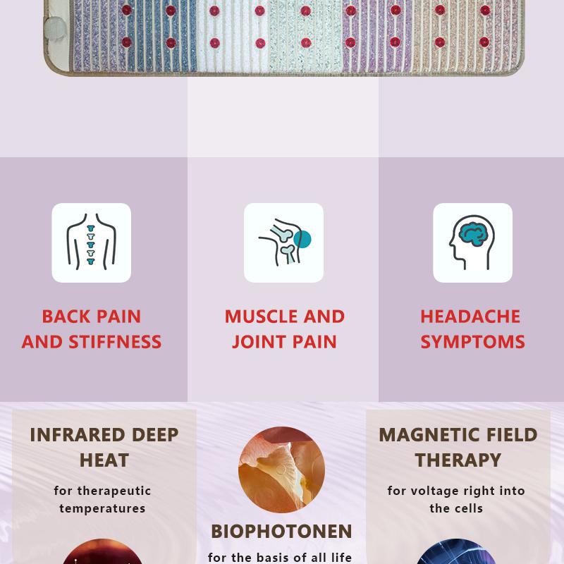 150×50cm Podložka z bio-krystalů s magnetickým polem a technologií PEMF - Energetická čakra, fotonová masážní podložka, vyhřívací podložka