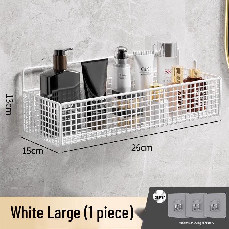 LIEI Suction Cup Wall-Mounted Bathroom Shelf