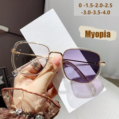 Nuovi Occhiali Rotondi Piccoli Senza Montatura 9326 per Volto Femminile Senza Trucco, Cambia Colore, High-end, Ultra-leggeri per Miopia