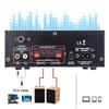 50W 2.0 Channel HiFi Power Amplifiers with Bluetooth-compatible 5.0, USB Playback and Inputs for Home Theater