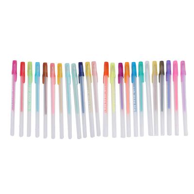 24 Colors Gel Ink Pen 1.0mm Fine Tip 3D Painting Pen Set for Art Graffiti Crafts Making