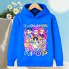 Kpop Demon Hunters Anime Fashion Cartoon Printed Casual Warm Comfortable Hooded Sweatshirt