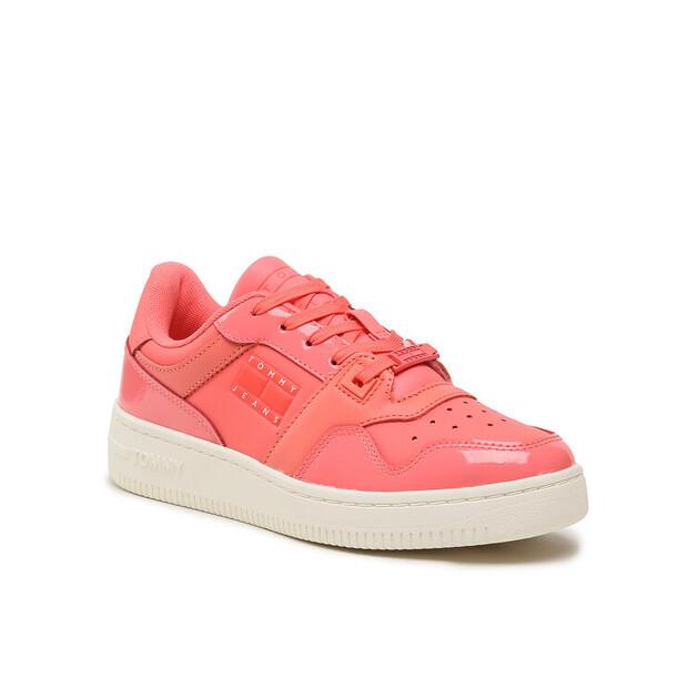 

Кроссовки Tommy Jeans Sneakersy Tjw Retro Basket Glossy EN0EN02206 Koralowy