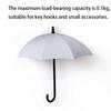 3pcs Cute Small Umbrella Adhesive Hooks, Nail-Free Door Back Keychains, Kitchen And Bathroom Decoration Trace Adhesive Hooks, Umbrella Hooks