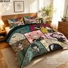 Spy Family Pattern Bedding Quilt Set Quilt Cover Pillowcase Home Birthday Gift(1 * duvet cover + 2 * pillowcase, without core)